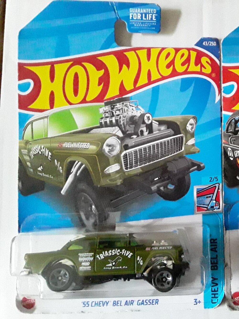 2 PC HOT WHEELS CHEVY BEL AIR 55 CHEVY BEL AIR GASSER, AND BIG-AIR BEL-AIR DINO
